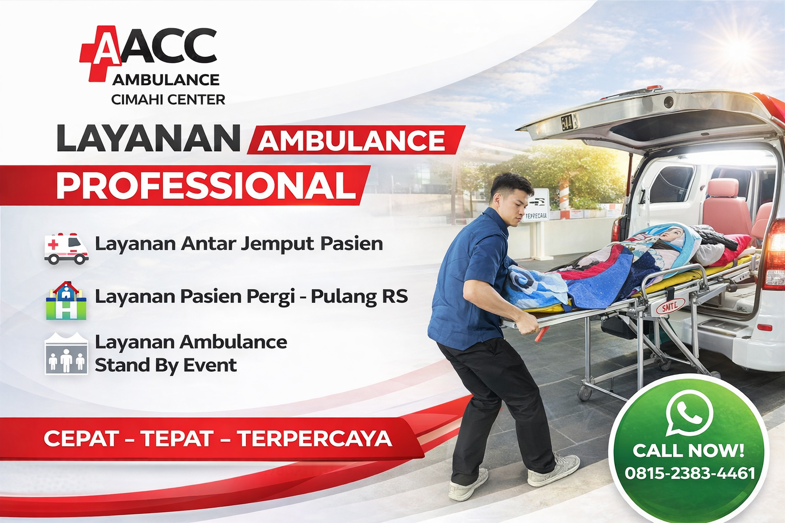 Ambulans dengan fasilitas lengkap