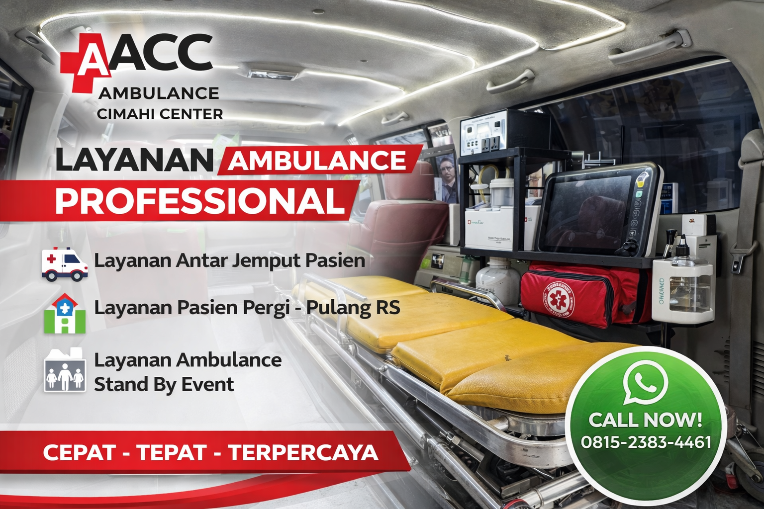 Layanan ambulans cepat 24 jam